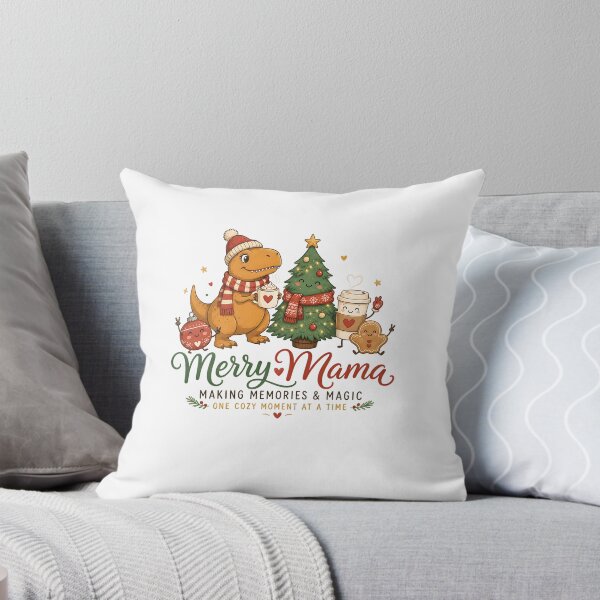 Item preview, Merry Mama Christmas Dinosaur Holiday Design designed and sold by Dot & Drift.
