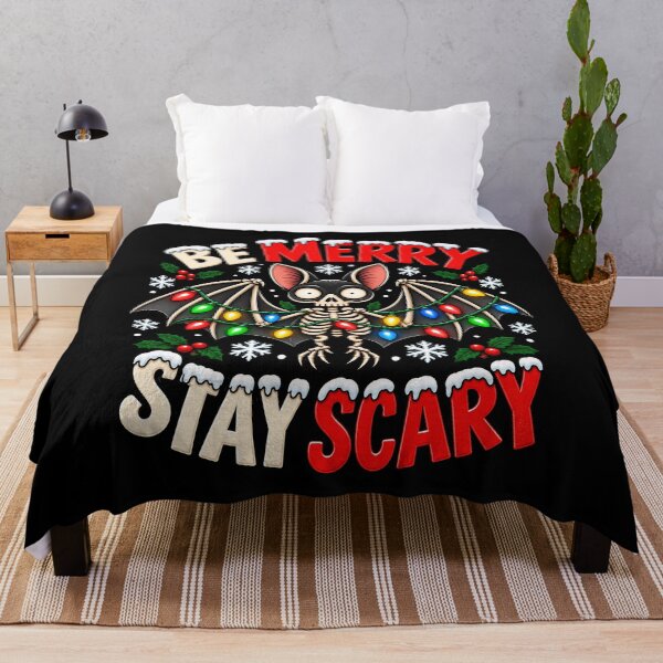 Item preview, Merry Scary Bat with Christmas Lights Design designed and sold by rafaeltto.