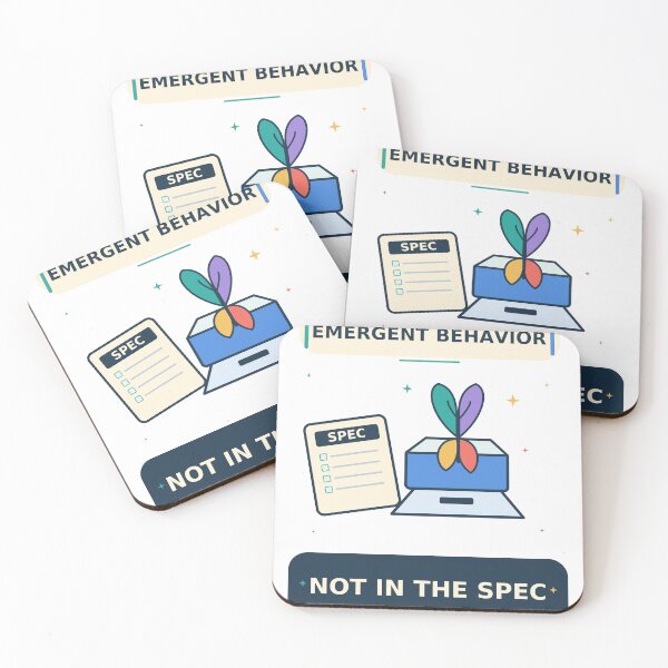 Item preview, Emergent Behavior Not in the Spec - Funny AI Engineer Humor designed and sold by Ink and Wink.