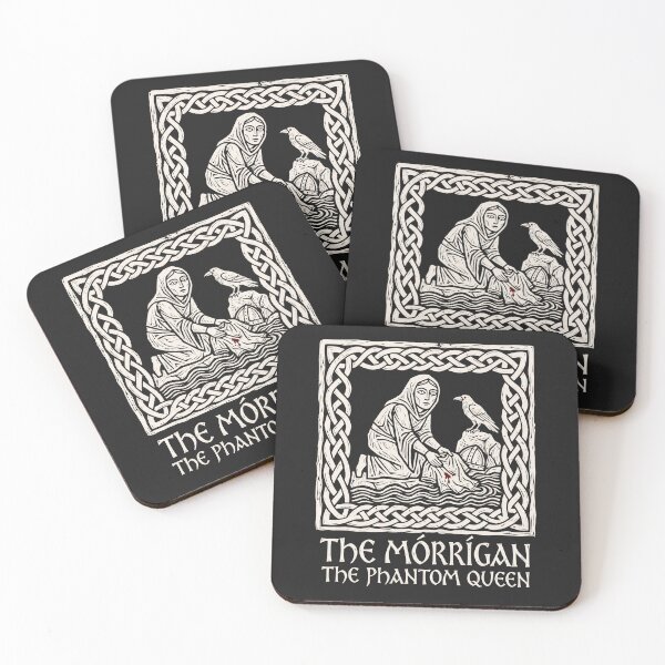Item preview, The Mórrígan Phantom Queen – Washer at the Ford Linocut designed and sold by Odd World.
