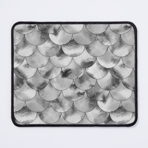 Item preview, Black and white watercolor mermaid tales inspired pattern designed and sold by Visual Arts Dominika Cybuch.