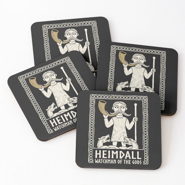 Item preview, Heimdall Watchman of the Gods – Gosforth Cross Linocut designed and sold by Odd World.