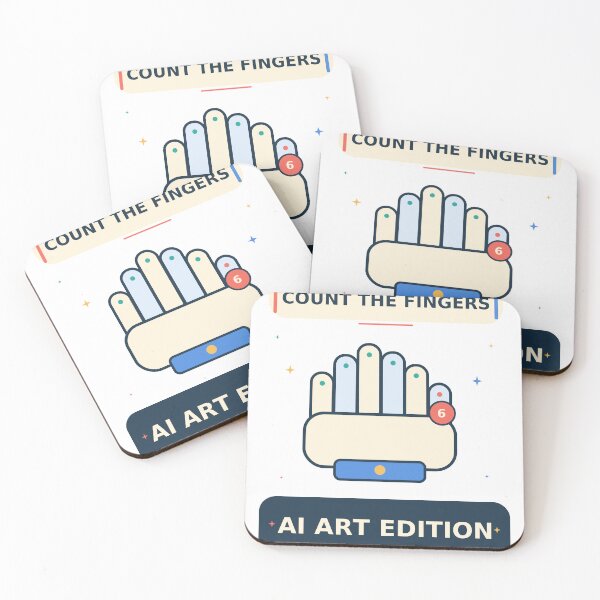 Item preview, Count the Fingers AI Art Edition - Funny AI Image Generation designed and sold by Ink and Wink.