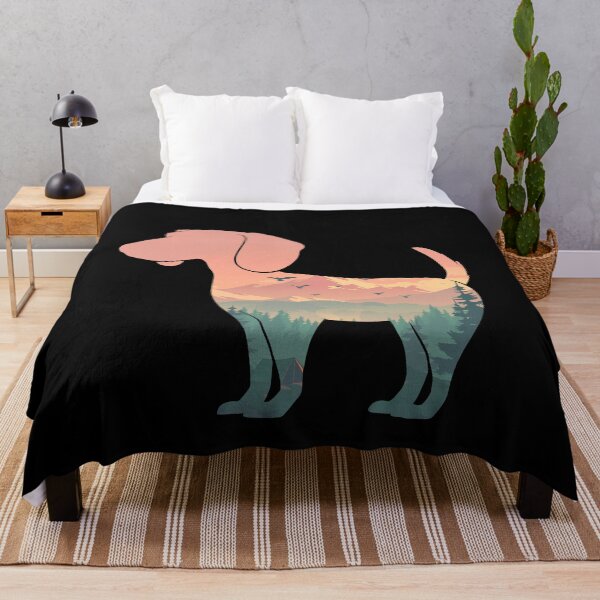 Item preview, Cute Dachshund Sunset Landscape designed and sold by mustbewhy.
