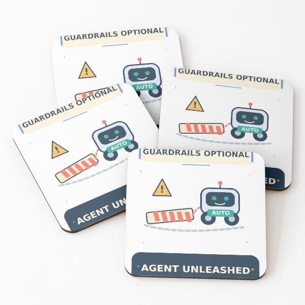 Item preview, Guardrails Optional Agent Unleashed - Funny Agentic AI Humor designed and sold by Ink and Wink.