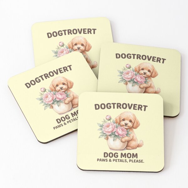 Item preview, Dogtrovert Dog Mom Poodle with Peonies – Sweet Mother’s Birthday Gift for Flower Loving Dog Moms designed and sold by Im-Ara.