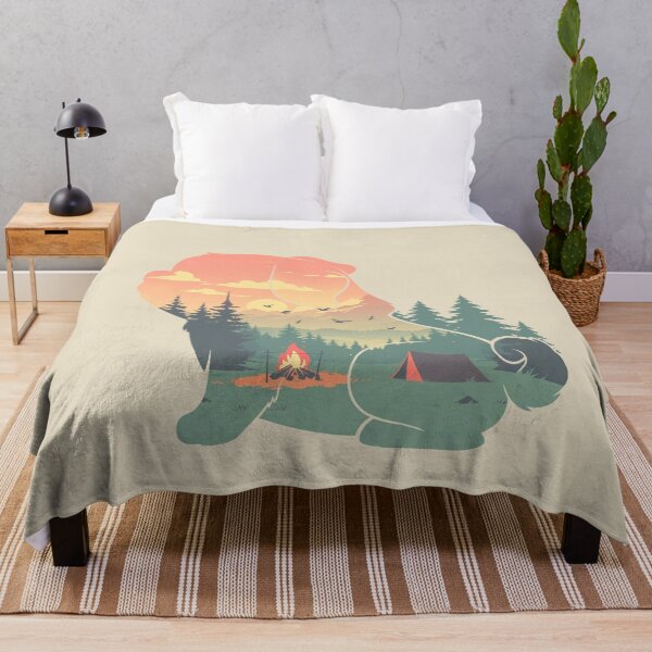 Item preview, Camping Dog Forest Sunset designed and sold by mustbewhy.