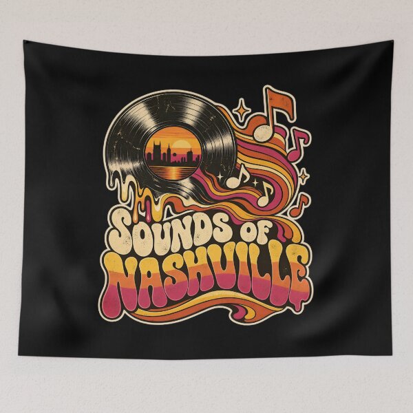 Item preview, Nashville Sounds in Melting Vinyl and Groovy Waves designed and sold by Fenay Designs.