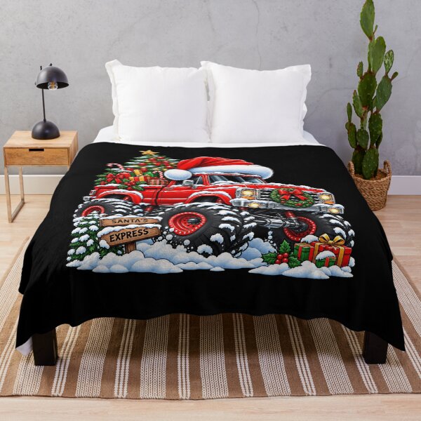 Item preview, Festive Santa's Express Monster Truck Design Christmas designed and sold by rafaeltto.