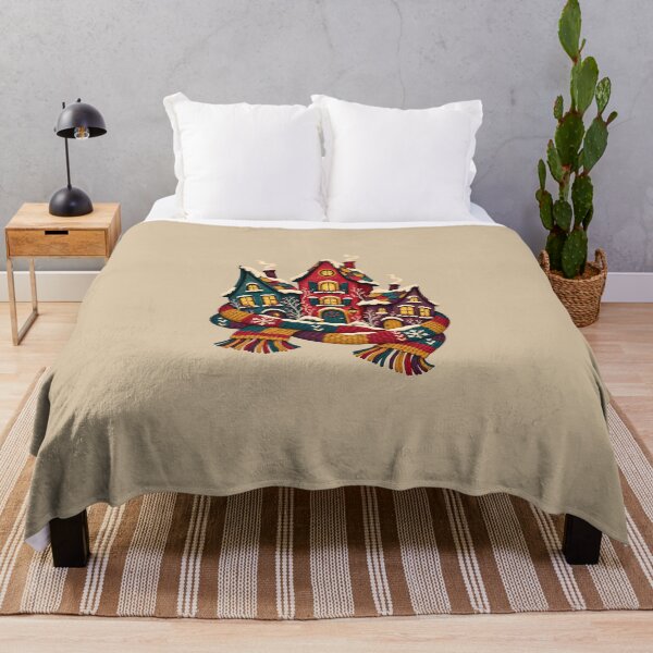Item preview, Shared Scarf Winter Houses – Cozy Chosen Family Village designed and sold by VioVibe.