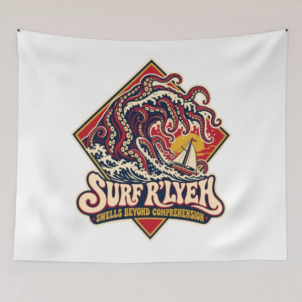 Item preview, H. P. Lovecraft: Surf R’lyeh Tentacle Wave designed and sold by Fenay Designs.