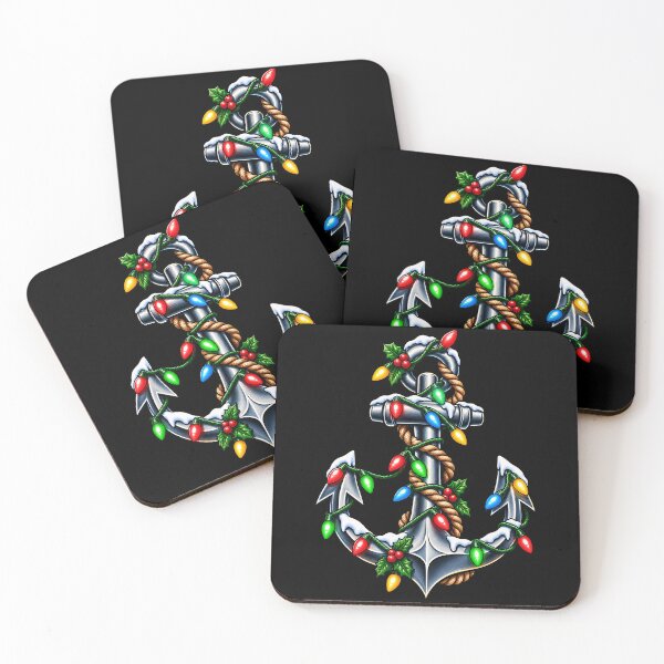 Item preview, Festive Anchor with Christmas Lights and Holly designed and sold by rafaeltto.