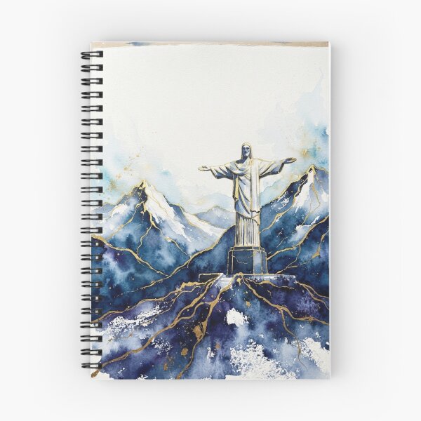 Item preview, Christ the Redeemer of the Andes - Watercolor and Gold designed and sold by Esencia Argentina.