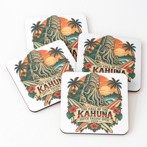 Item preview, H. P. Lovecraft: Call of the Kahuna Tiki Sunset designed and sold by Fenay Designs.