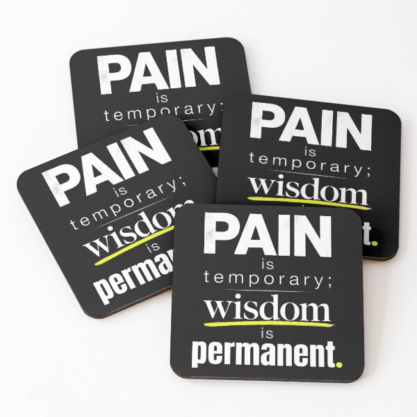 Item preview, Pain Is Temporary Wisdom Is Permanent - Yellow Highlight designed and sold by Vibe-Vary.