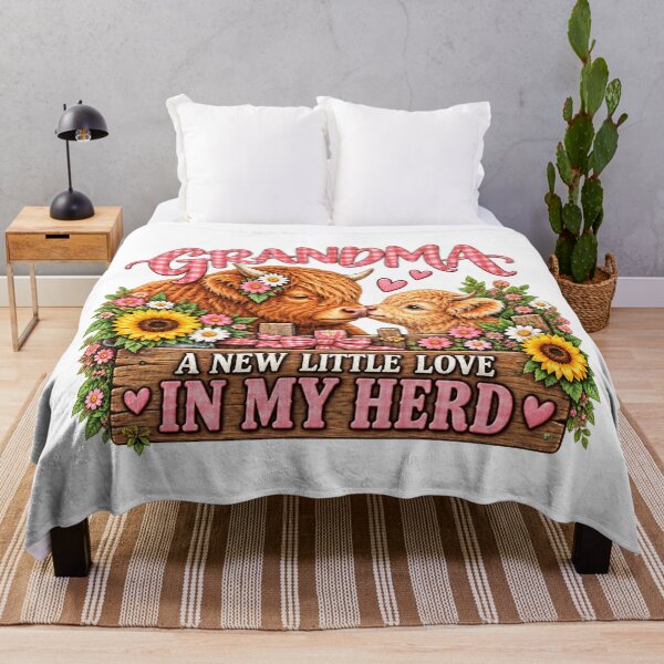 Item preview, Grandma New Little Love In My Herd Highland Cow designed and sold by ArtDesignTp.