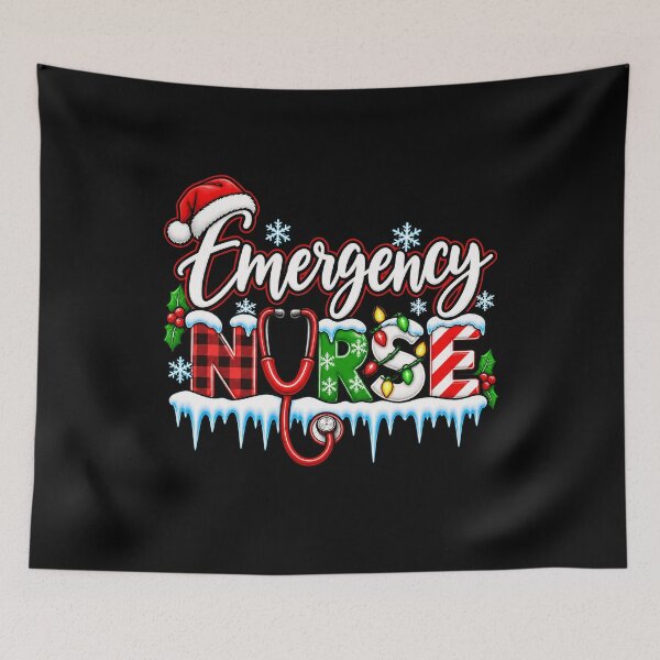 Item preview, Festive Emergency Nurse Christmas Holiday Design designed and sold by rafaeltto.