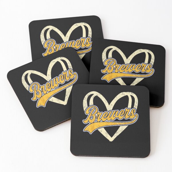 Item preview, Vintage Brewers Baseball Heart Script Fan Pride designed and sold by RDGNR.