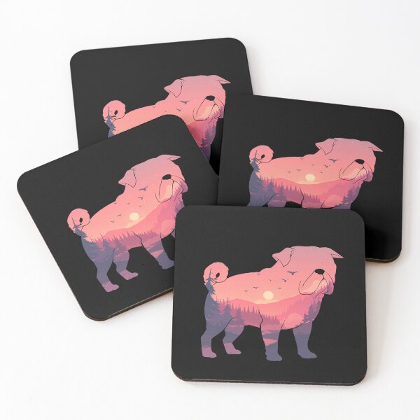 Item preview, Pug Dog Nature Sunset designed and sold by mustbewhy.