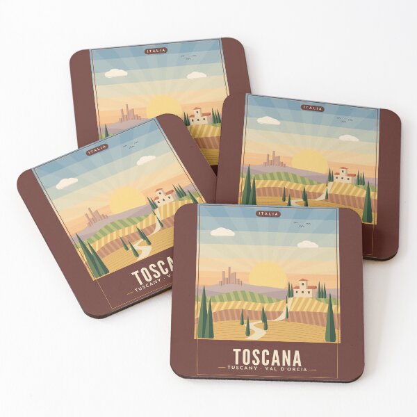 Item preview, Tuscany Toscana Val d’Orcia Vintage Travel Poster designed and sold by Cascio311.