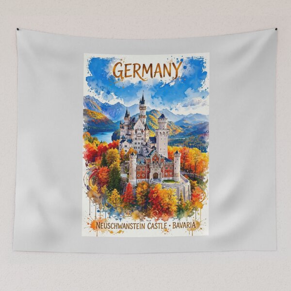 Item preview, Germany — Neuschwanstein Castle — A Castle in Bloom designed and sold by DibujandoPorfa.