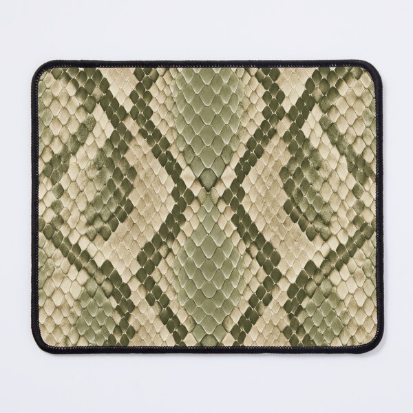 Item preview, Olive Green Snakeskin Pattern Vintage Python Snake Scales designed and sold by KokoDeez.