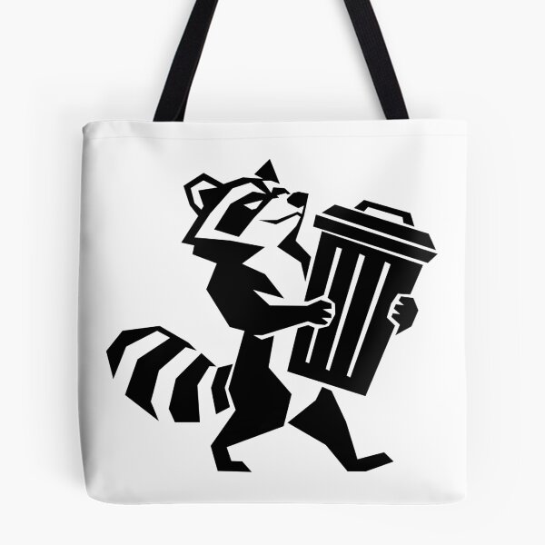Item preview, Taking Out the Treasure – Funny Raccoon with Trash Can designed and sold by matybrak.