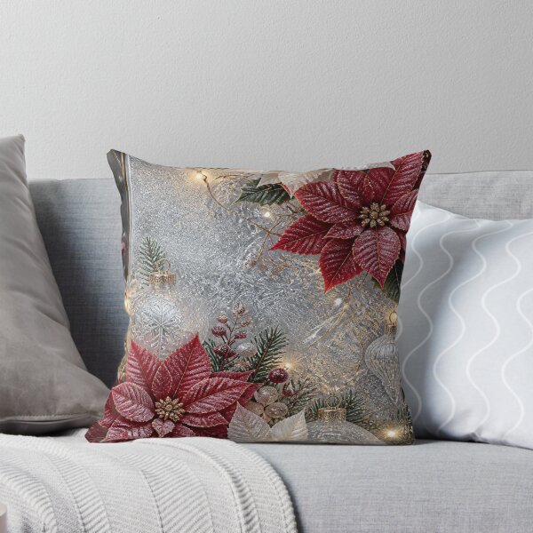 Item preview, Baroque Poinsettia Glam Gold Ornaments Party designed and sold by BriSher.