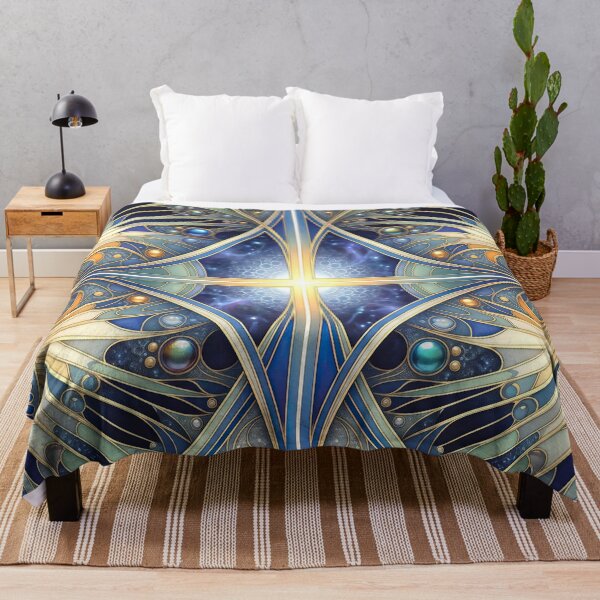 Item preview, Celestial Cross Art Nouveau Cosmic Mandala designed and sold by Frackxion.