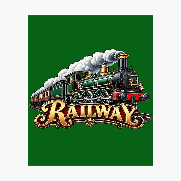 Item preview, Railway from 1827 Vintage Steam Trains designed and sold by Genius Geek.