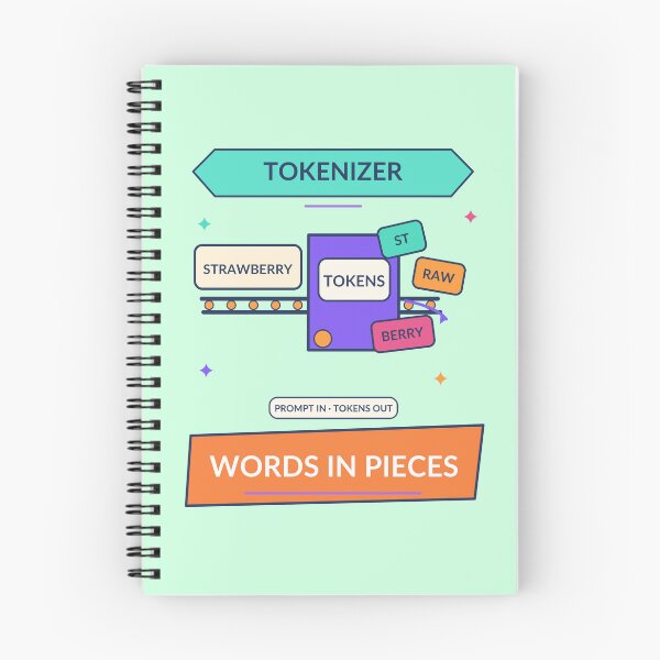 Item preview, Tokenizer Eats Words - Funny LLM Tokenization Design designed and sold by Ink and Wink.