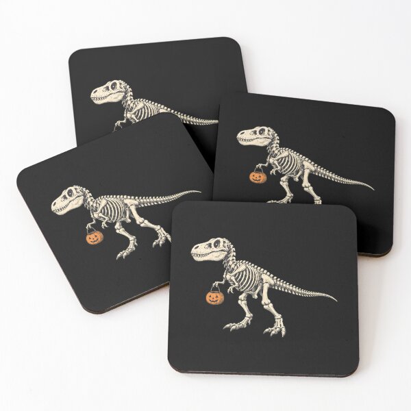 Item preview, T-Rex Skeleton Halloween Pumpkin Trick or Treat designed and sold by SoyLamderma.