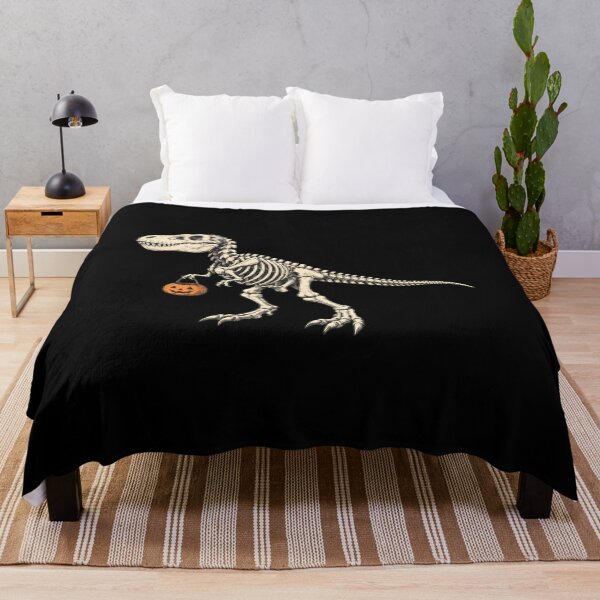 Item preview, T-Rex Skeleton Halloween Pumpkin Trick or Treat designed and sold by SoyLamderma.