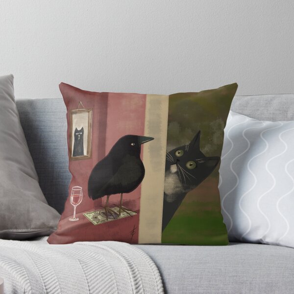 Item preview, Funny meme cat with vine and crow designed and sold by Makitsu Neko.