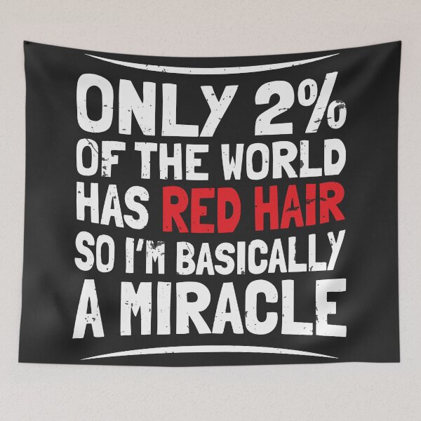 Item preview, Only 2 Percent Has Red Hair Basically A Miracle Redhead Humor designed and sold by BUNNIES-EL.