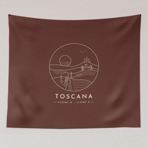 Item preview, Tuscany Val d’Orcia Cypress Hills Line Art Coordinates designed and sold by Cascio311.