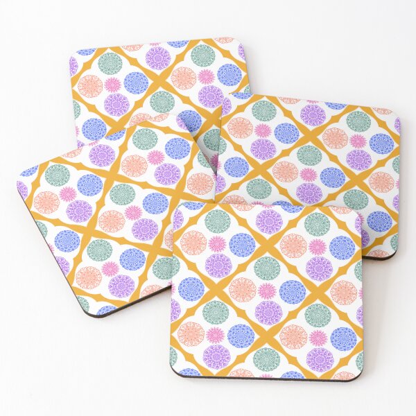 Item preview, Colorful Mandala Floral Pattern – Golden Geometric Boho Design designed and sold by manisall.