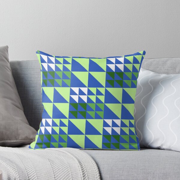 Item preview, Green and Blue Geometric Triangle Pattern designed and sold by PatternXOXO.