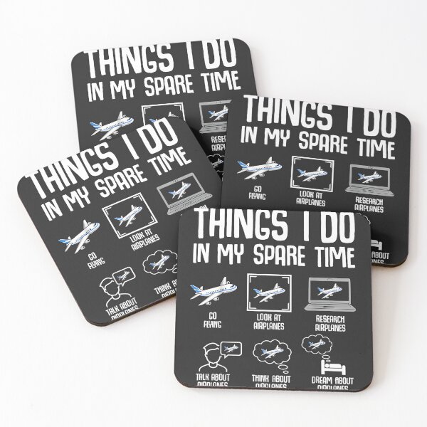 Item preview, Things I Do In My Spare Time Go Flying Airplane Pilot Humor designed and sold by BUNNIES-EL.