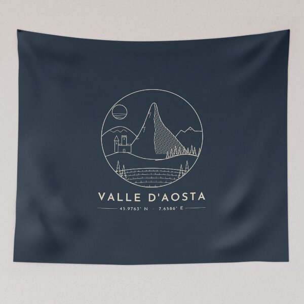 Item preview, Valle d’Aosta Cervino Matterhorn Line Art Coordinates designed and sold by Cascio311.