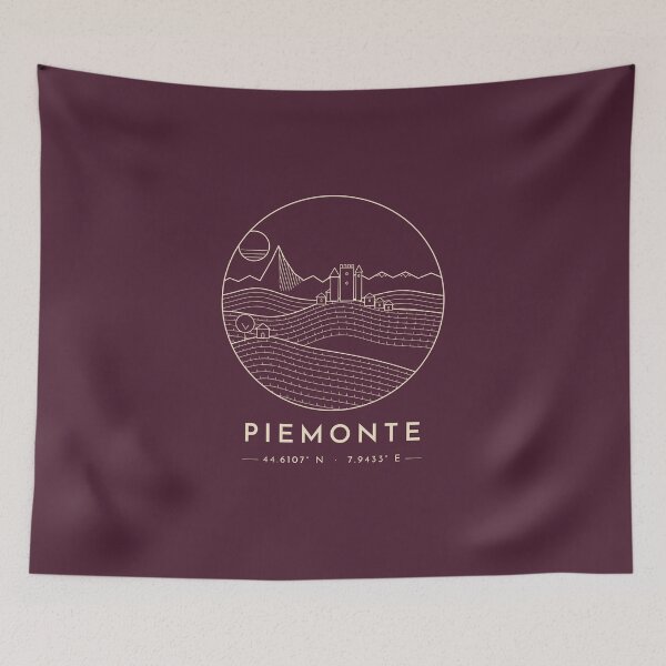 Item preview, Piedmont Langhe Vineyard Line Art Coordinates designed and sold by Cascio311.