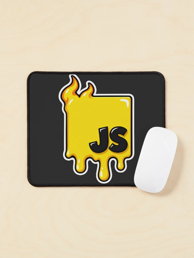 Thumbnail 1 of 5, Mouse Pad, Melting JavaScript JS Logo Sticker - Web Developer Programmer designed and sold by Stick Erify.