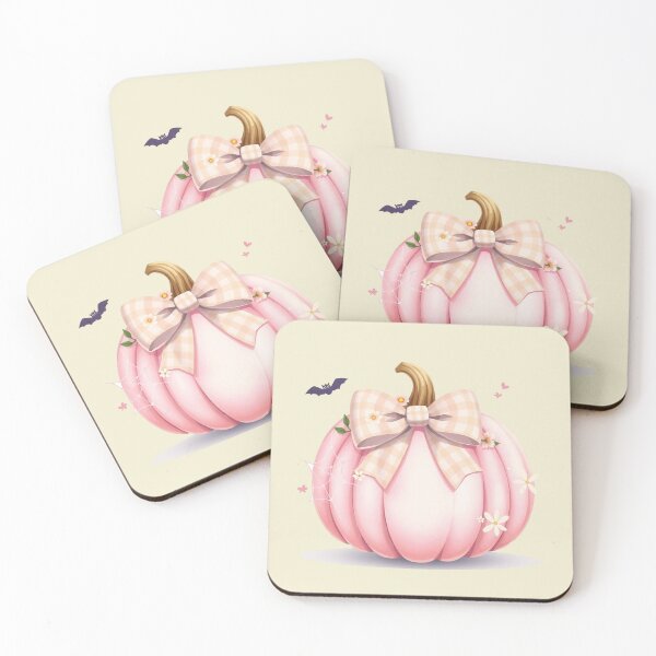 Item preview, Soft Pink Gingham Bow Halloween Pumpkin Art designed and sold by Fine-Arts-Lab.