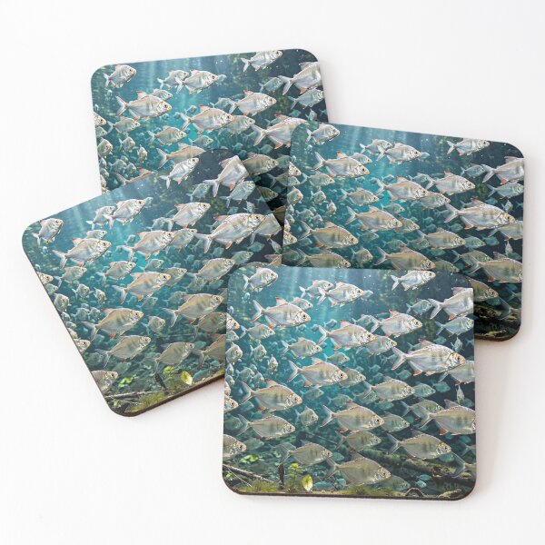 Item preview, Silver Dollar Fish School — About 100 Silver Fish Swimming Together designed and sold by Stevercortinas.
