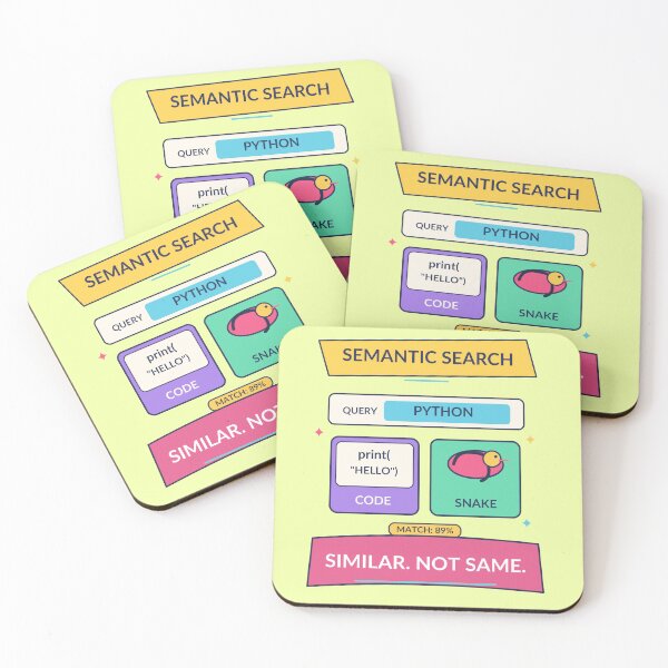 Item preview, Semantic Search Similar Not Same - Funny Python AI Humor designed and sold by Ink and Wink.