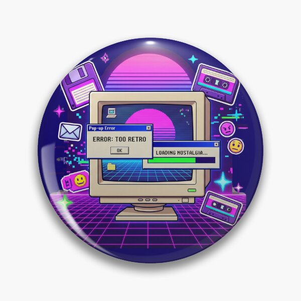 Item preview, Retro nostalgia, Y2K aesthetic | Synthwave computer error designed and sold by scarben.