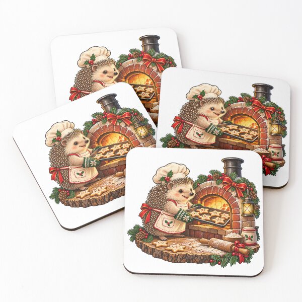 Item preview, Hedgehog Christmas Cookie Bakery designed and sold by TrinovaCreates.