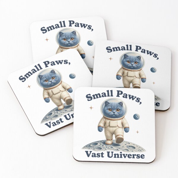 Item preview, British Shorthair Astronaut Cat – Small Paws, Vast Universe designed and sold by PurrBloom Studio.