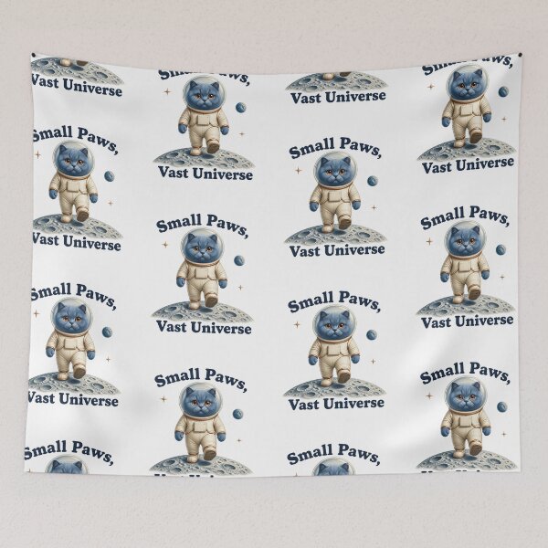 Item preview, British Shorthair Astronaut Cat – Small Paws, Vast Universe designed and sold by PurrBloom Studio.