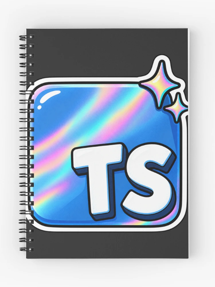 Thumbnail 1 of 3, Journal, Holographic TypeScript TS Sticker - Web Developer Coding designed and sold by Stick Erify.